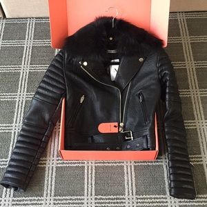 NEW ‘The Arrivals’ Rainier Moto leather jacket XS